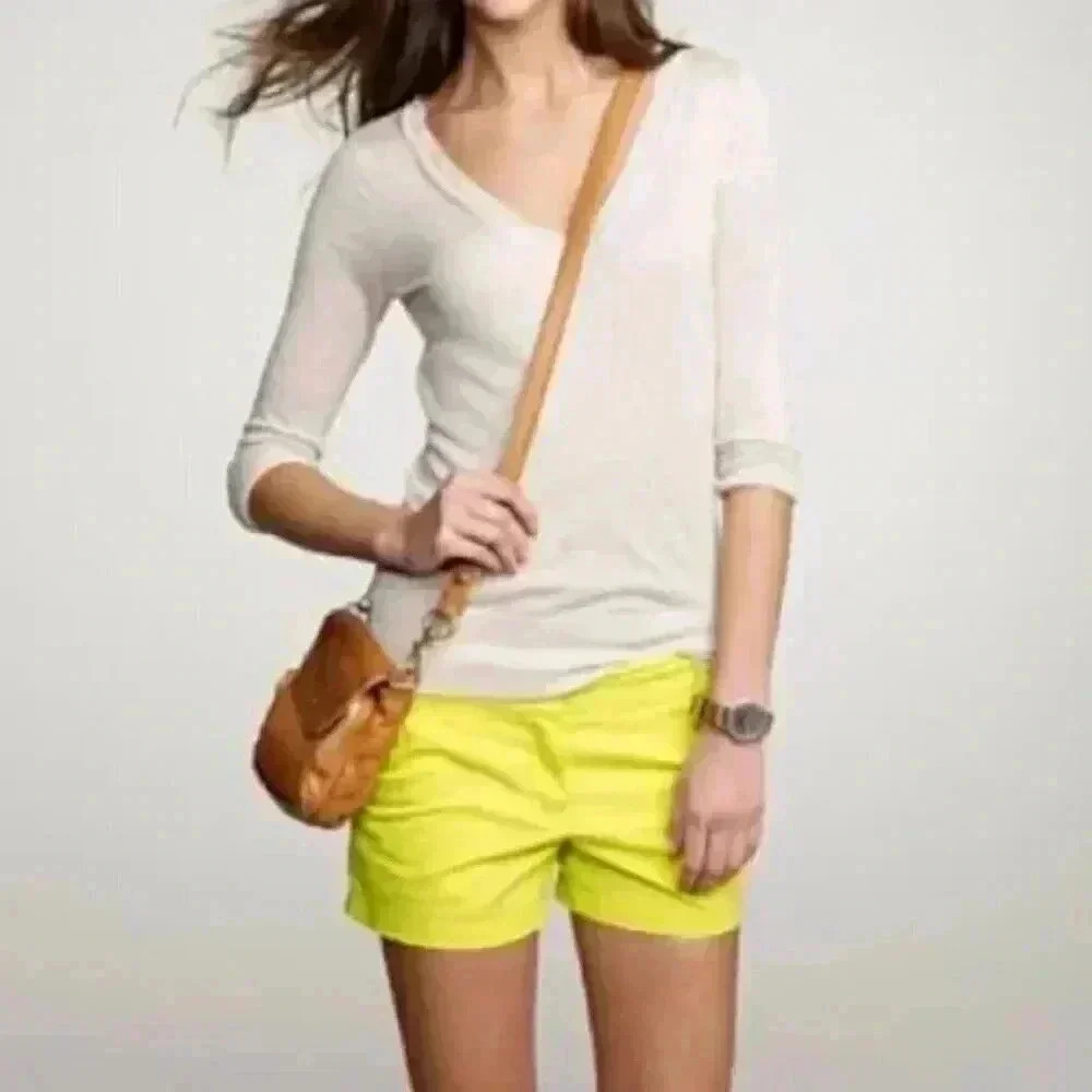 Yellow J. Crew Chino Shorts Cotton Size 000